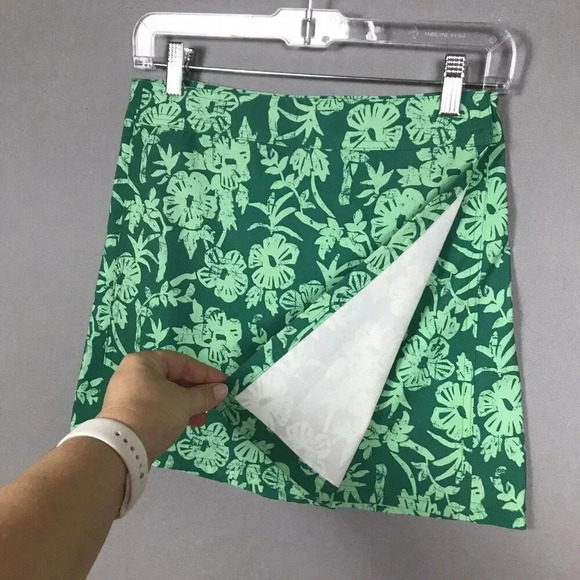 RipSkirt Hawaii Size XS Length 1 Green Floral Wrap Skirt Swim Beach Cover Up - Picture 2 of 12